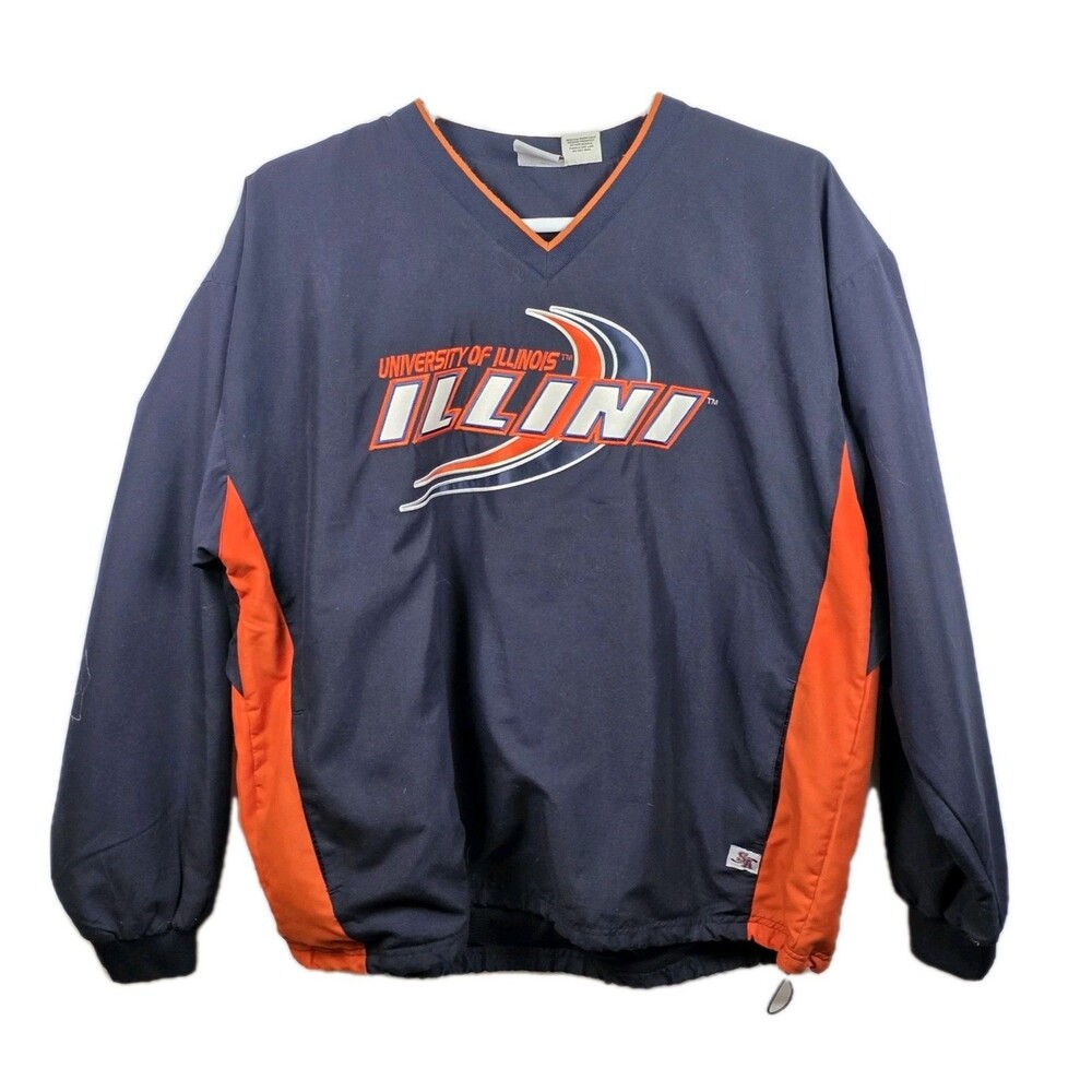 Vintage Sportco Authority XL University Of Illinois Pullover Windbreaker